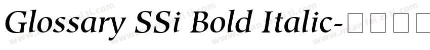 Glossary SSi Bold Italic字体转换